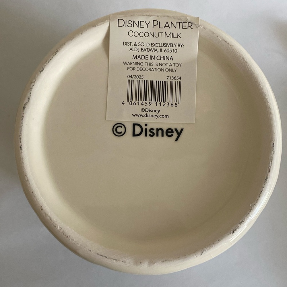 Disney Viral Mickey Planter Aldi cream white NEW Sold Out ceramic Mickey - Picture 3 of 4